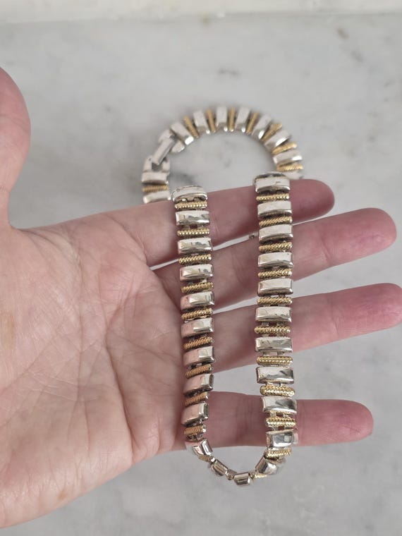 Napier Gold & Silver Tone Collar Necklace – Mixed… - image 8