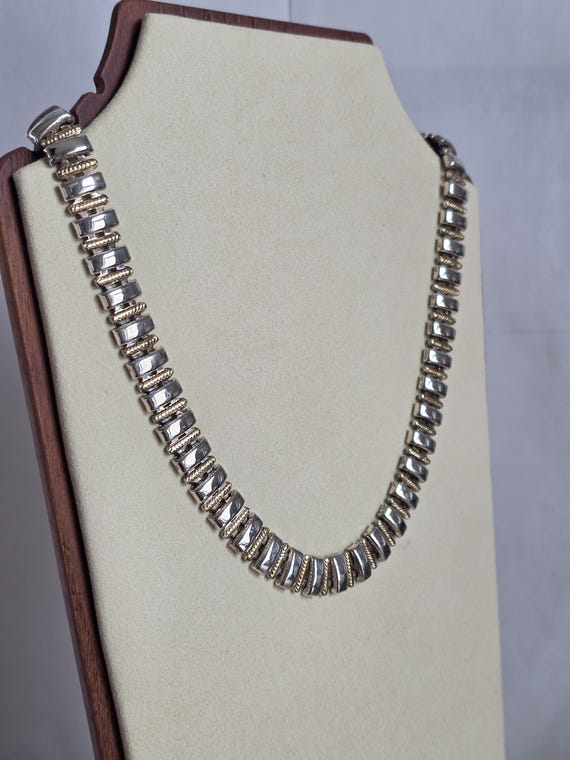 Napier Gold & Silver Tone Collar Necklace – Mixed… - image 1