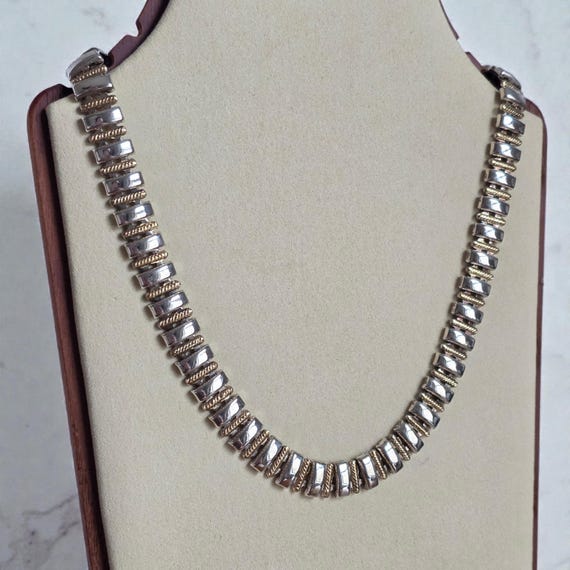 Napier Gold & Silver Tone Collar Necklace – Mixed… - image 4