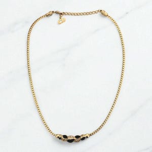Vintage Christian Dior Necklace – Signed Designer Gold-Tone Chain, 1980s Jewelry