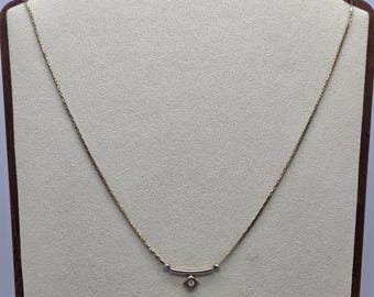 Minimalist Gold Bar Necklace Vintage Gold Tone Layering Necklace