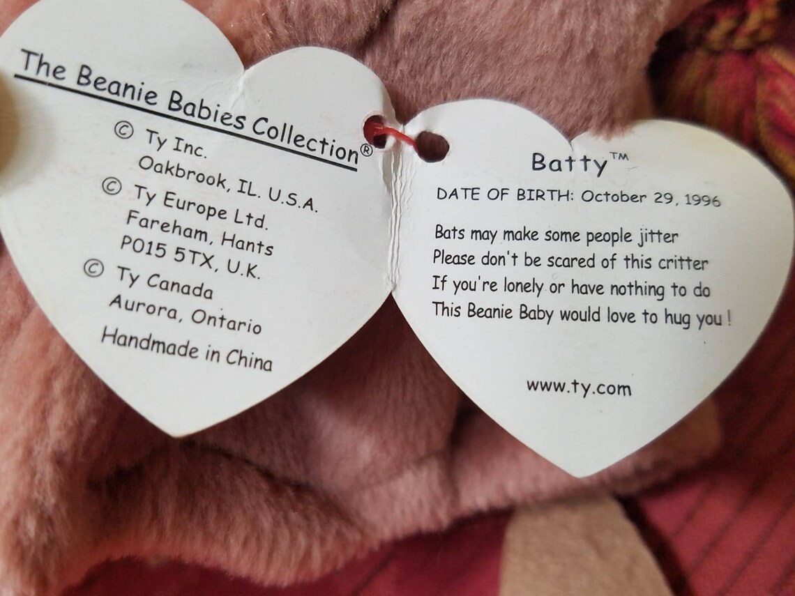 ULTRA RARE BATTY the Bat Beanie Baby With Tag Errors Etsy