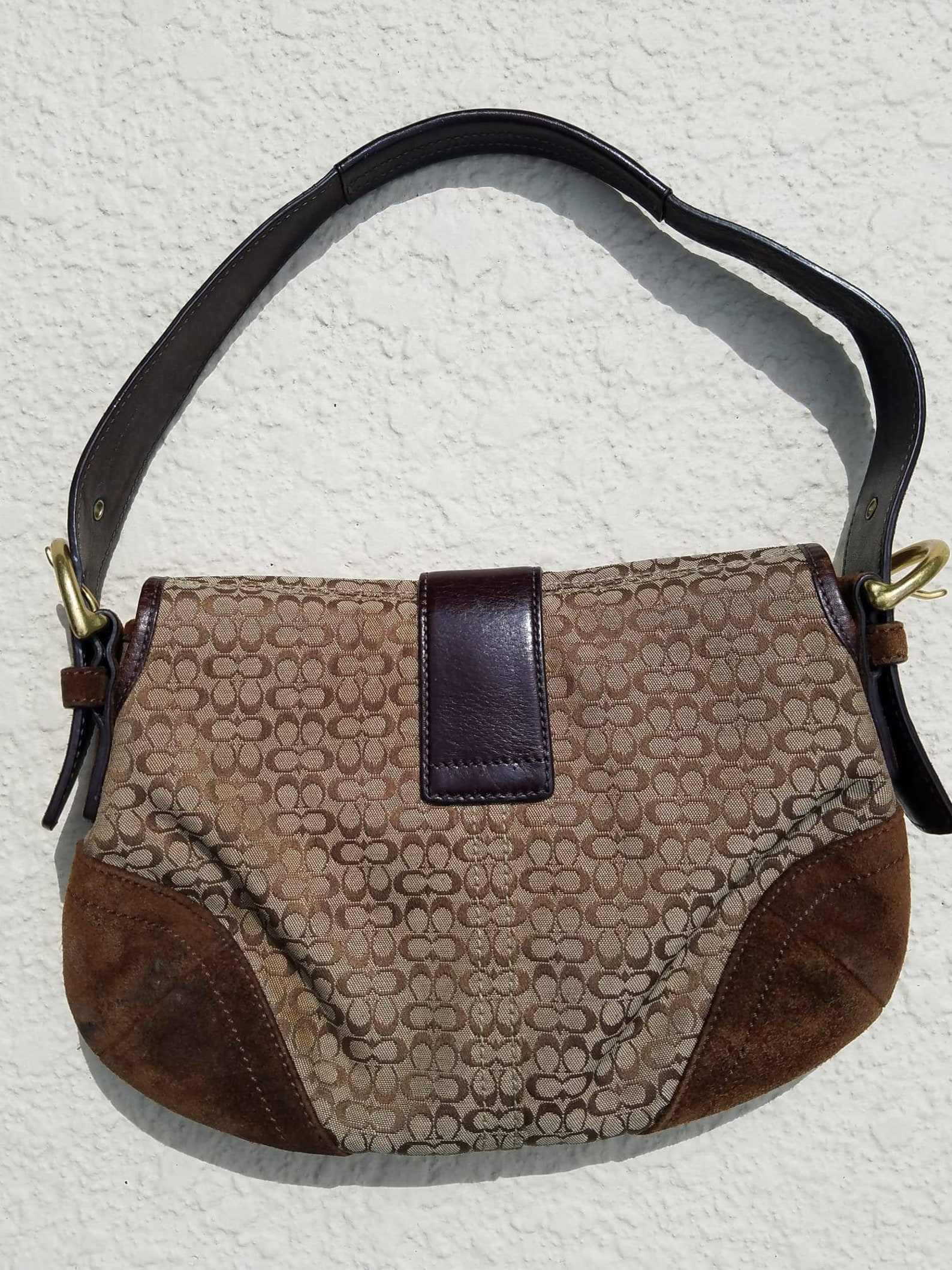 COACH Purse COACH With Buckle Coach With Leather Brown Etsy