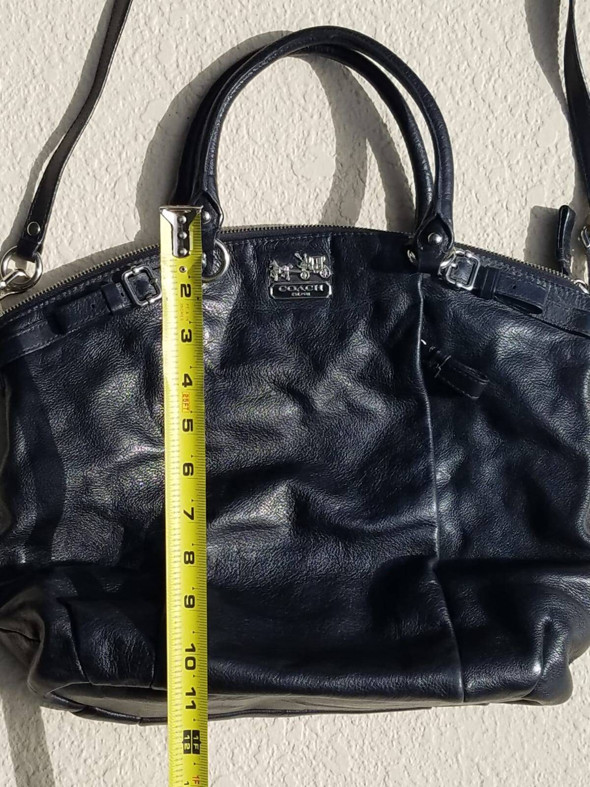 Vintage Coach Madison Black Leather Shoulder Bag - Etsy