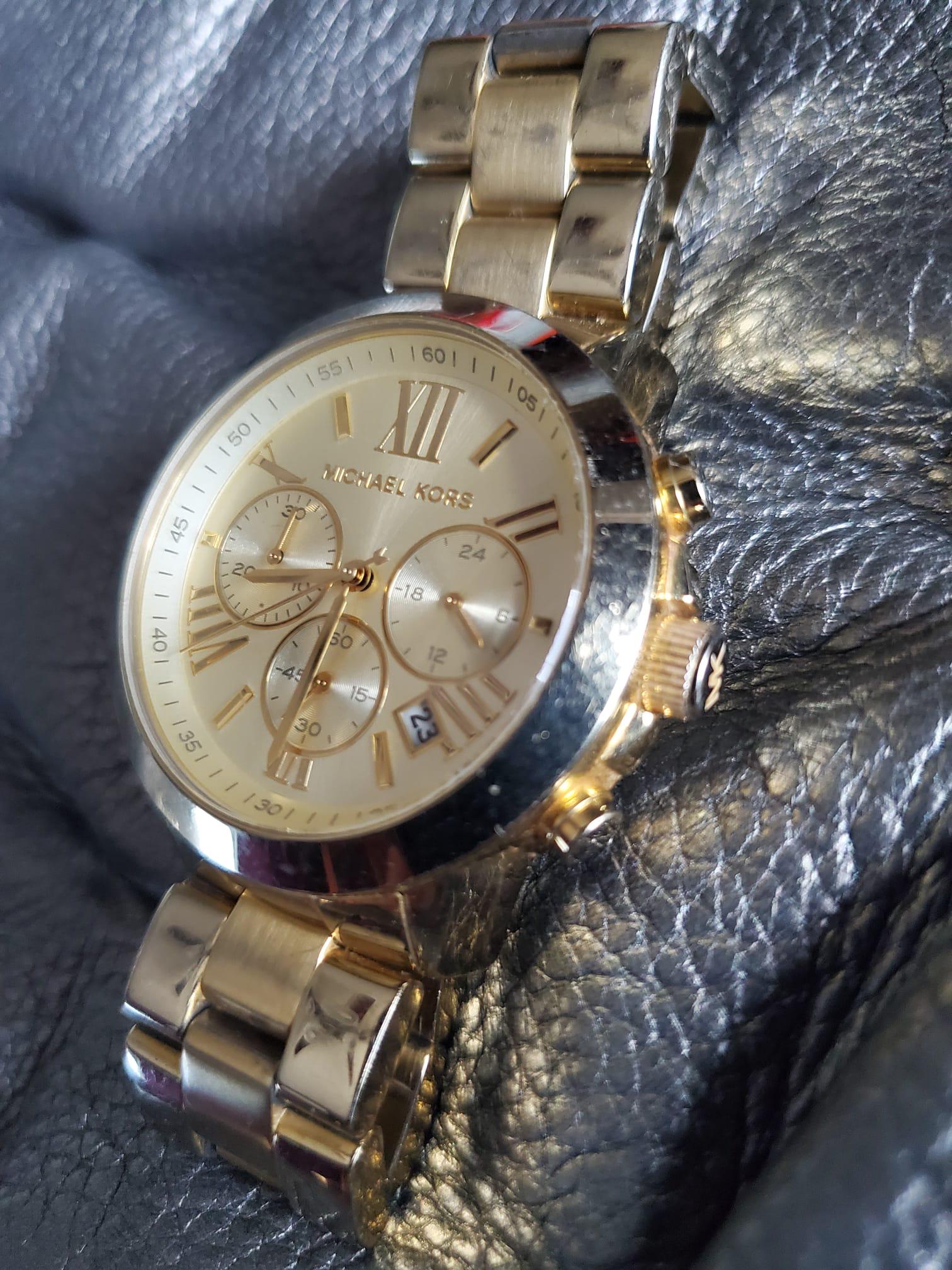 MICHAEL KORS Vintage Golden Embossed Watch Vintage Michael Kors Gold Watch - Etsy main image 3