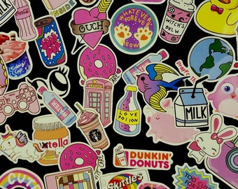 Pink Fun Stickers- 10 Stickers, Stickers Assortment, Pink Stickers Variety Pack, Pink Cool Stickers, Pink Stickers Pack