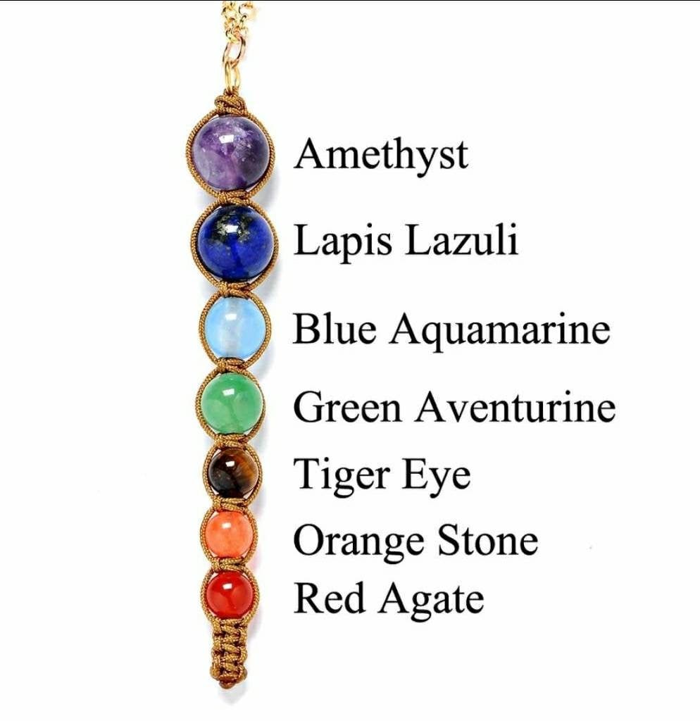 Yoga 7 Chakras Pendant Necklace (8 Colors) – Crazy Aunt Karen's