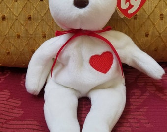 ULTRA RARE VALENTINO 1st Edition Collectible Valentino Beanie Baby Collector with Tag Errors, ty Beanie Baby Valentino Very Rare!