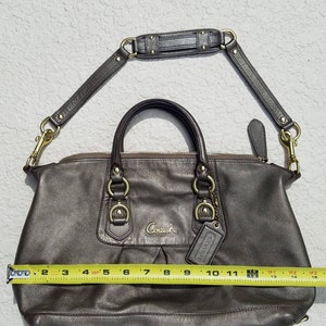 BRONZE COACH Purse, COACH Ashley, Coach Bronze Purse, Coach Big Bag, Coach Shoulder Bag, Coach Collection image 3