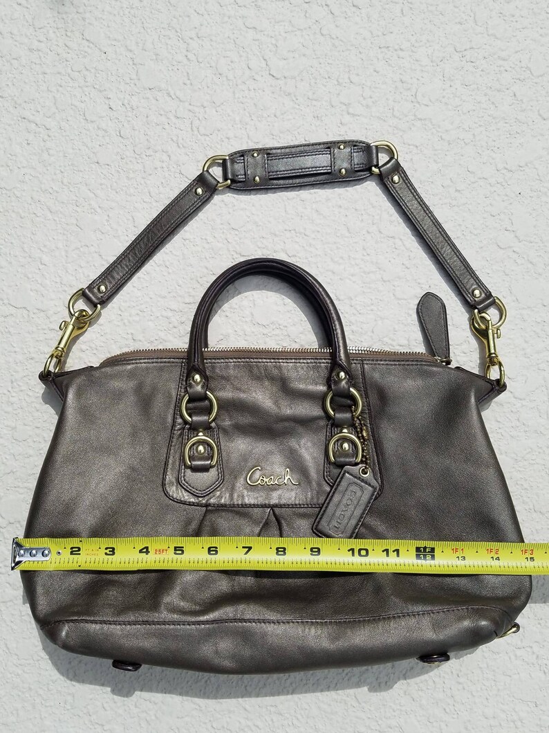 BRONZE COACH Purse, COACH Ashley, Coach Bronze Purse, Coach Big Bag, Coach Shoulder Bag, Coach Collection image 3