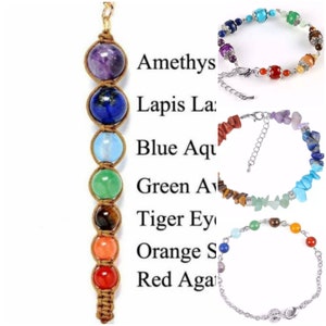 Deal 4 CHAKRA items! VALUE Pack 4 Chakra Jewelry Pieces @ discounted price!! Multicolor 3 Chakra Bracelets 1 Chakra Necklace Limited Offer!!