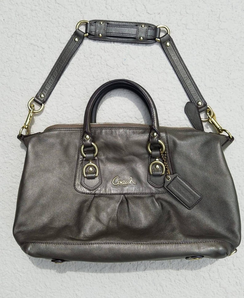 BRONZE COACH Purse, COACH Ashley, Coach Bronze Purse, Coach Big Bag, Coach Shoulder Bag, Coach Collection image 1