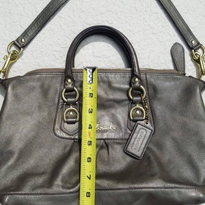 BRONZE COACH Purse, COACH Ashley, Coach Bronze Purse, Coach Big Bag, Coach Shoulder Bag, Coach Collection image 4