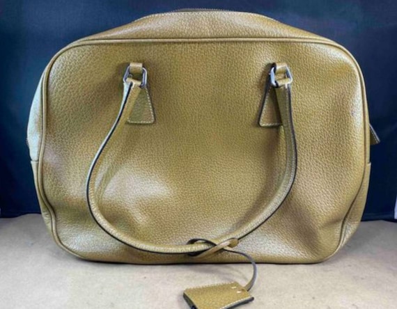 Prada | Bags | Green Lago Saffiano Vernic Leather Prada Bag | Poshmark