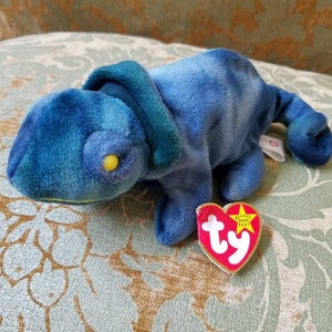 RARE RAINBOW Beanie Baby with Errors, Rainbow The Chameleon with Tag Errors! Beanie Babies Collection, Rare ty Beanie Babies Collectible!!