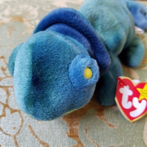 RARE RAINBOW Beanie Baby with Errors, Rainbow The Chameleon with Tag Errors! Beanie Babies Collection, Rare ty Beanie Babies Collectible!!