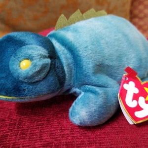 RARE IGGY Beanie Baby with Tag Errors, ty Beanie Babies Collection, Iggy the Iguana with Tag Errors, Beanie Baby Collectible!