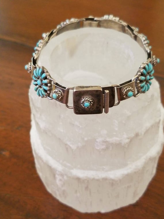 Ultra RARE ZUNI Signed Bracelet JH Owaleon Zuni T… - image 4