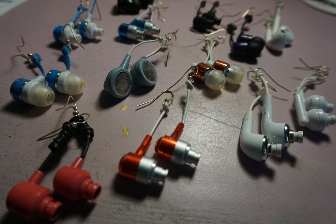 Headphone Earrings Etsy