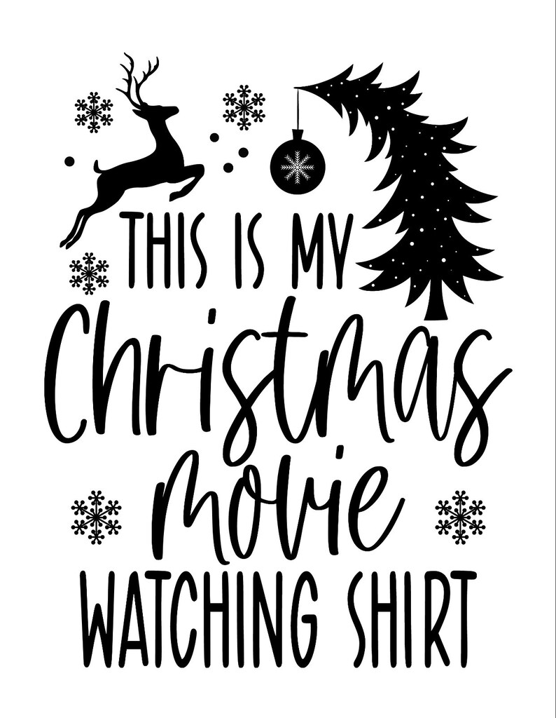 Reusable Adhesive Stencil Christmas Movie Shirt Magnolia Etsy