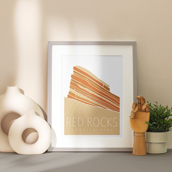 Printable Red Rocks Amphitheatre Wall Art - DIGITAL DOWNLOAD