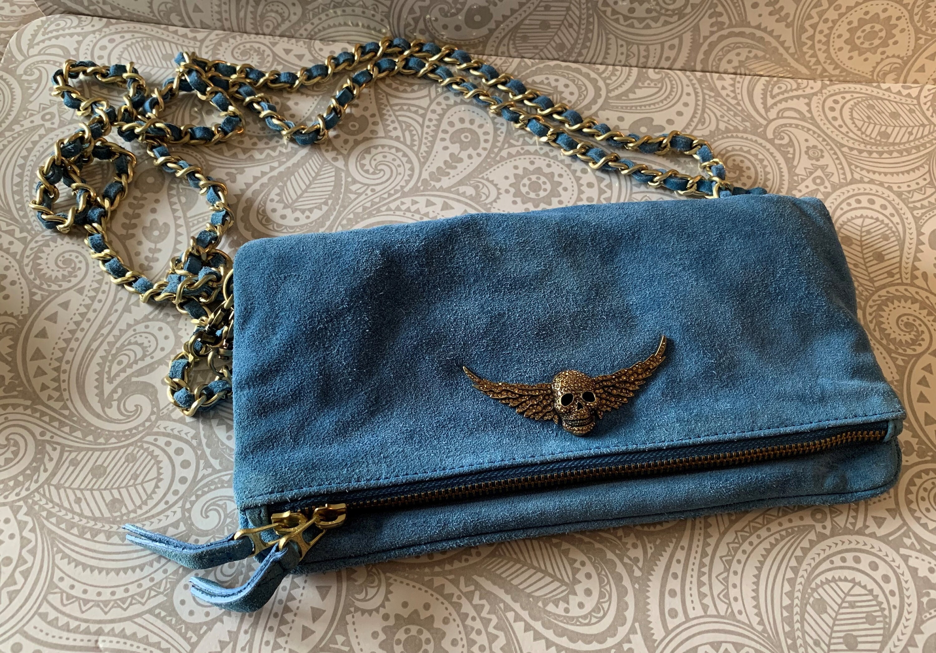 Zadig & Voltaire Rock Blue Leather Mini Bag