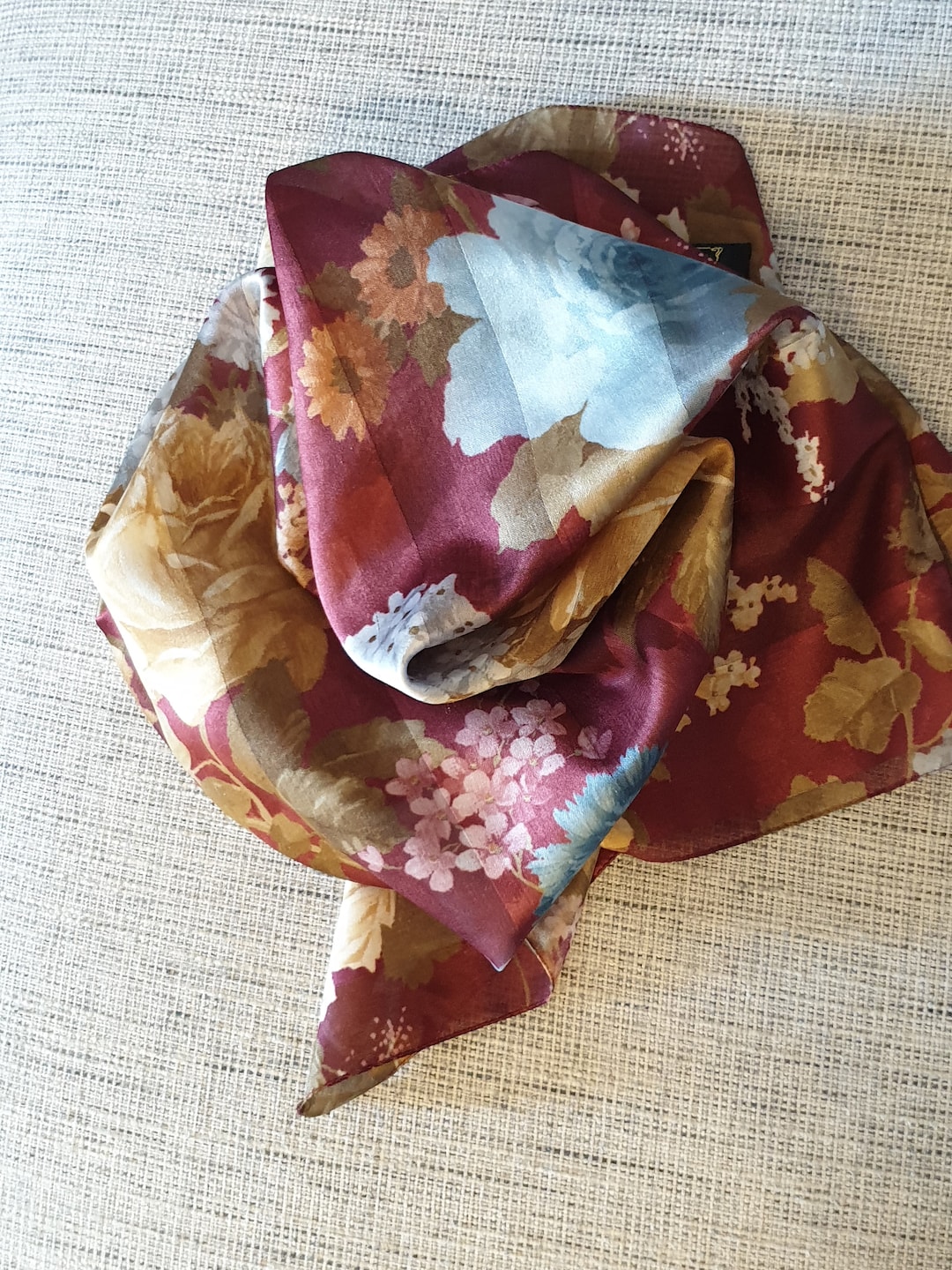 TIE RACK Scarf Art of the Scarf Italy Square Scarf Autumn Fall Etsy