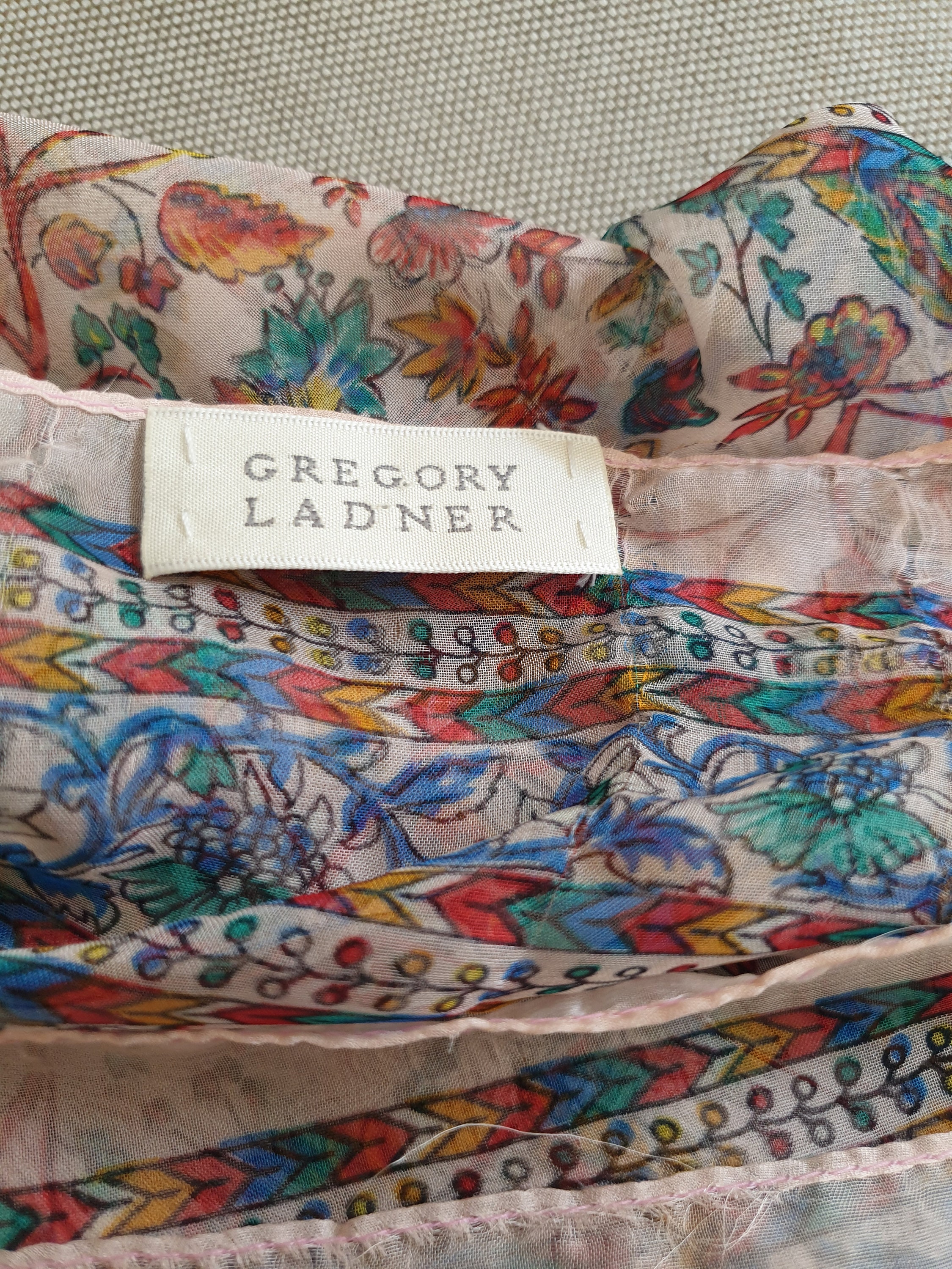 Exquisite Vintage Polyester Silk Scarf Paisley Scarf Gregory