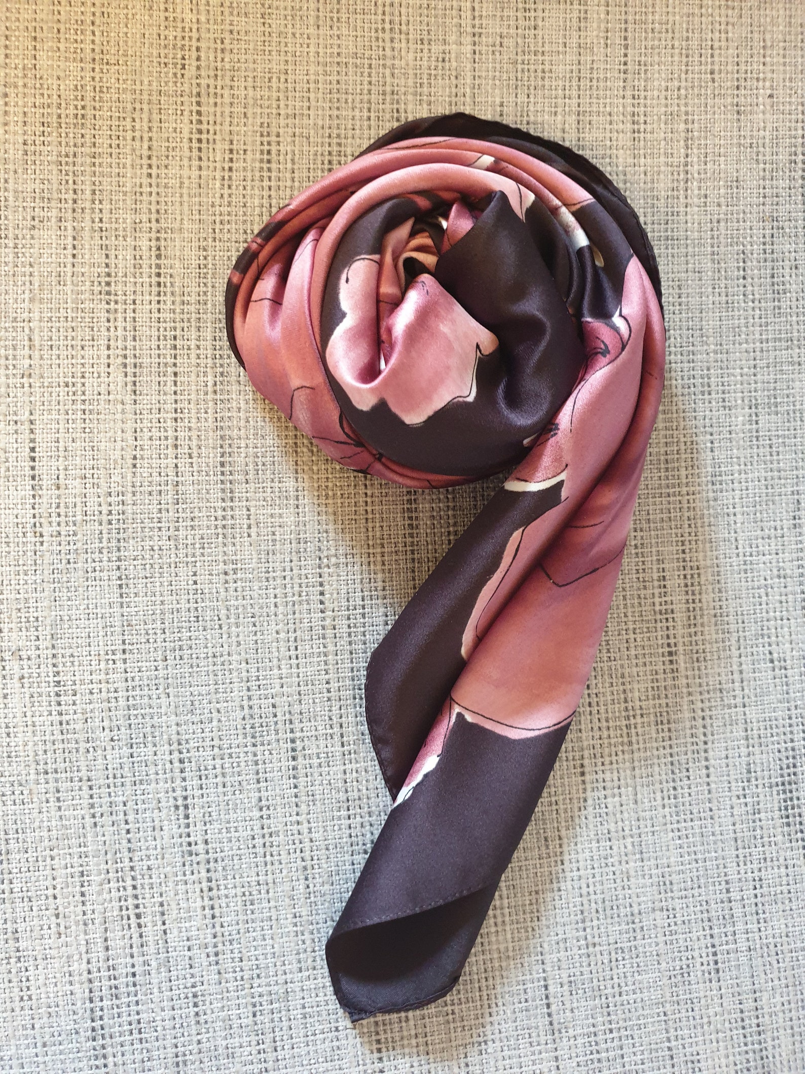 Gorgeous Milana Scarf Featuring Roses on a Dark Background - Etsy Australia