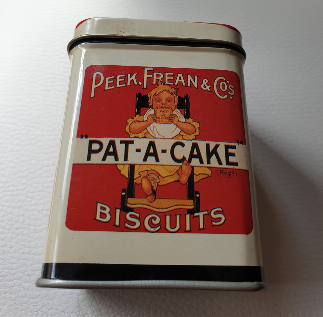 Beautiful Vintage Tin Peek Frean Patacake Biscuits Tin Vintage Style