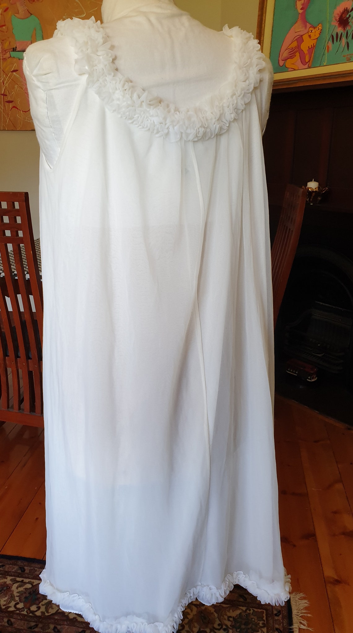 Vintage 60s peignoir set Wedding peignoir M burlesque set Etsy