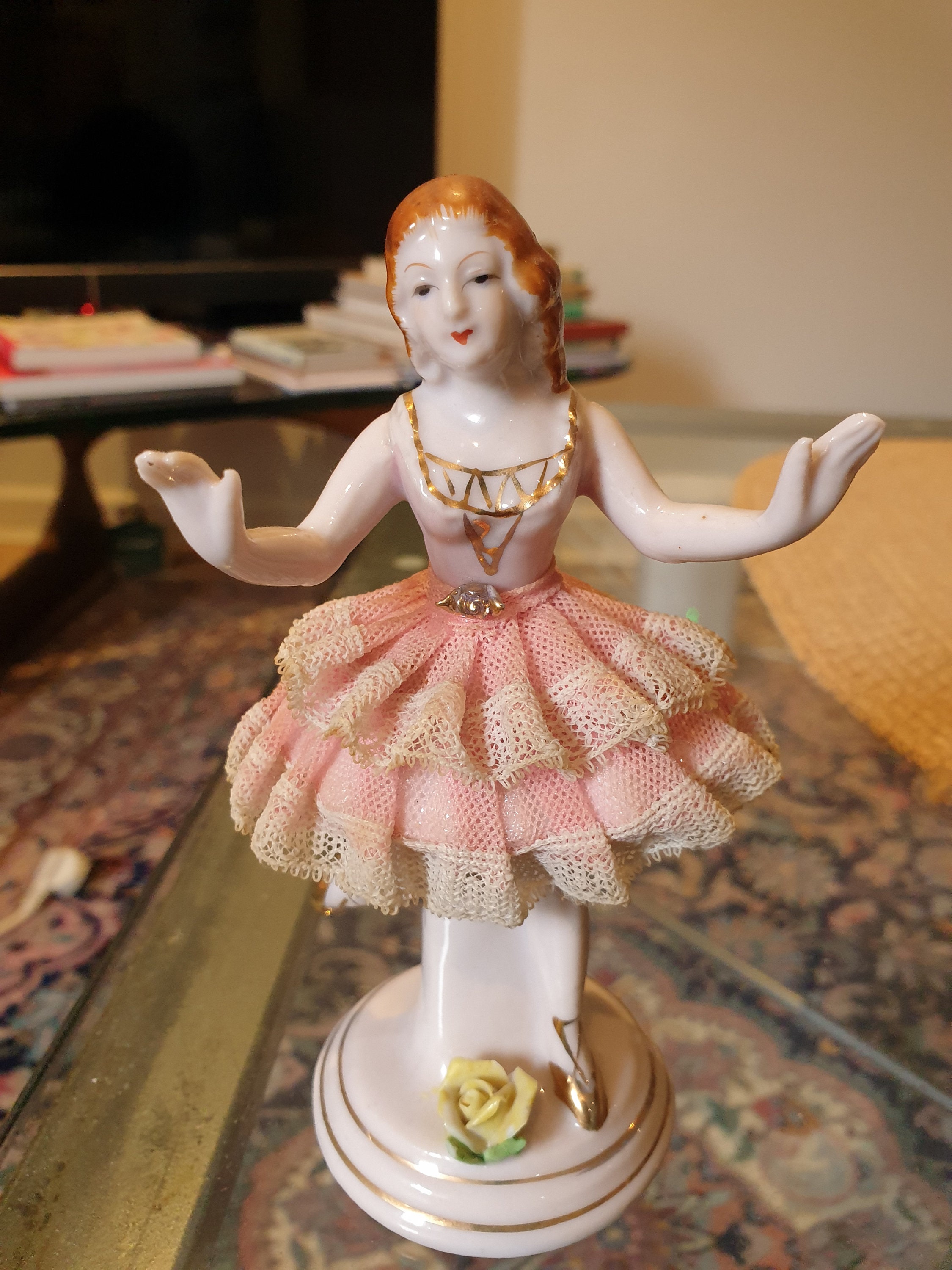 ゴージャスなヴィンテージ 40年代 50年代？ ドレスデンスタイル