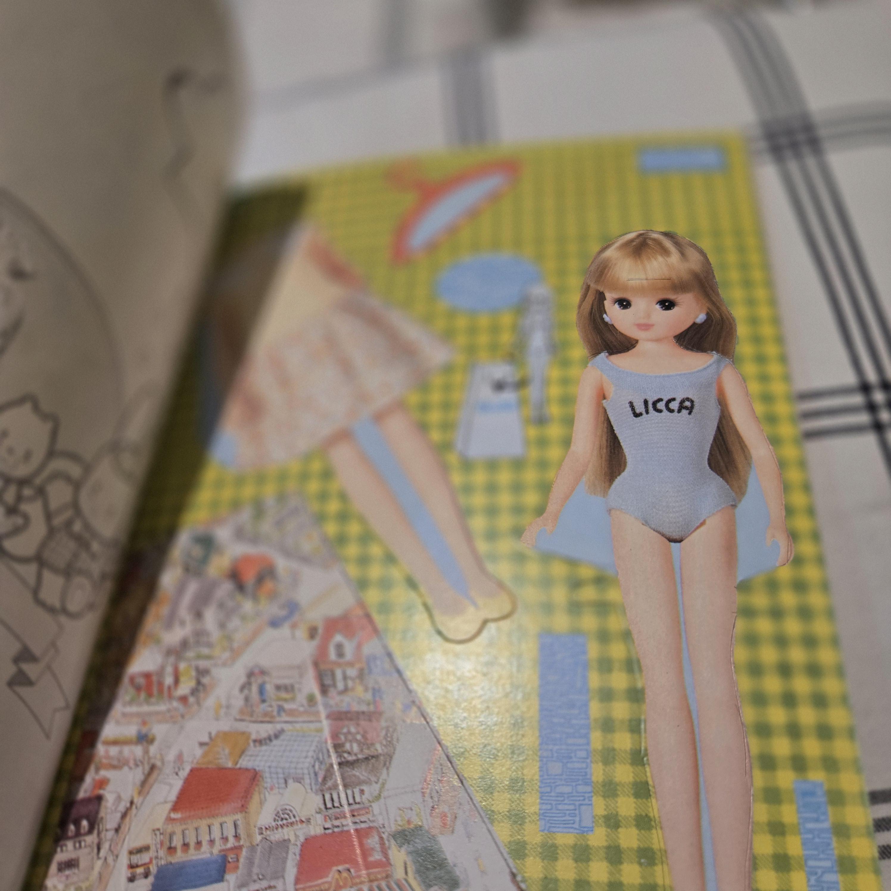 Gorgeous & Rare 1980s Book Paper Doll Book Anna Licca Doll Licca
