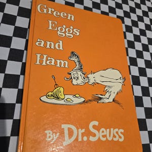 Vintage Green Eggs & Ham von Dr. Seuss 1962 1st English Edition Anfängerbuch Rare Hardcover Einige gelbliche Flecken wie abgebildet. Zwei Besitzer