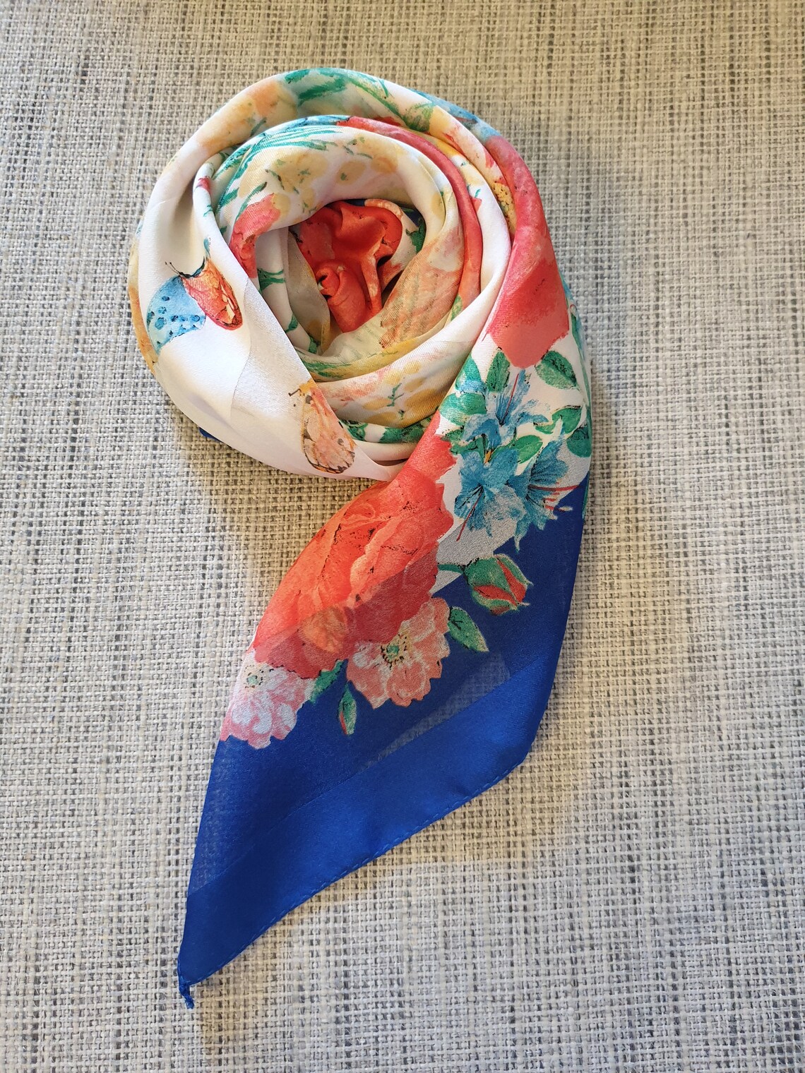 TIE RACK Scarf Art of the Scarf Italy Large Square Scarf Etsy UK