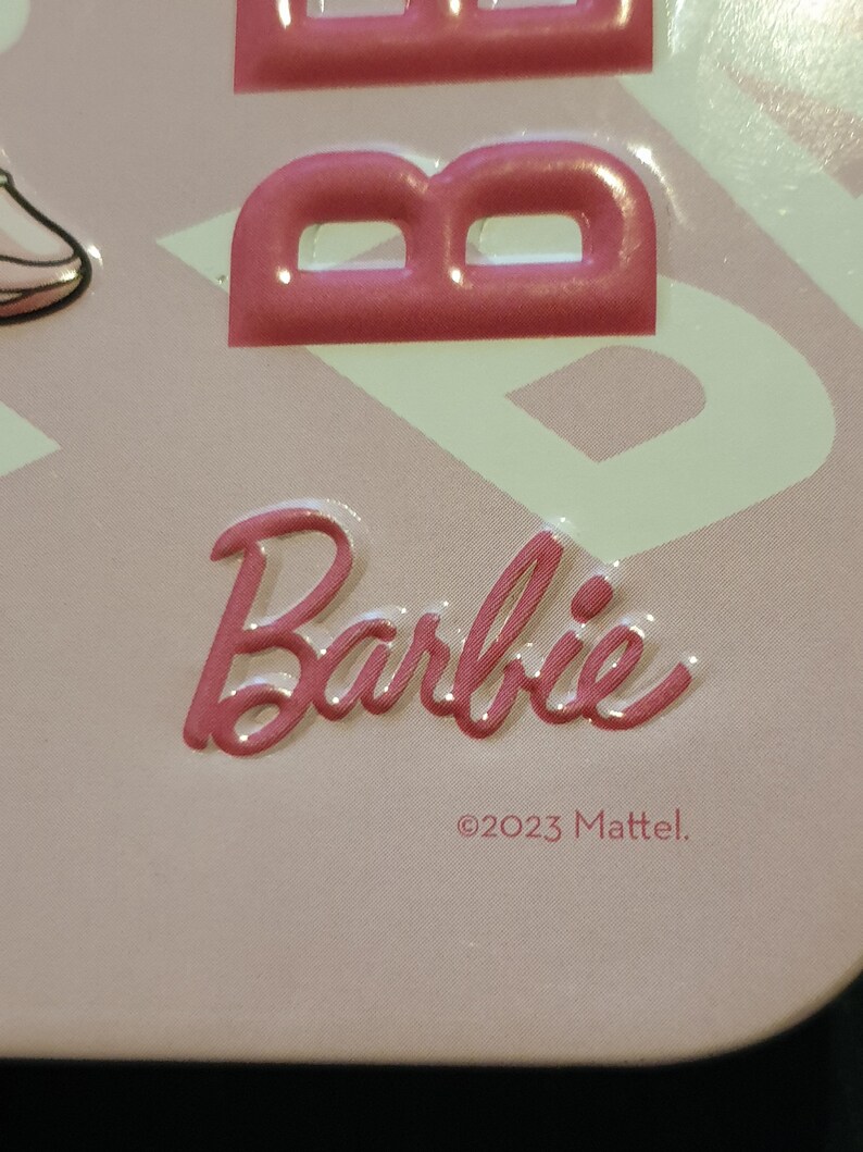 Barbie tin Metal tin Barbie Rectangular tin Better together tin Barbie Carry case image 9