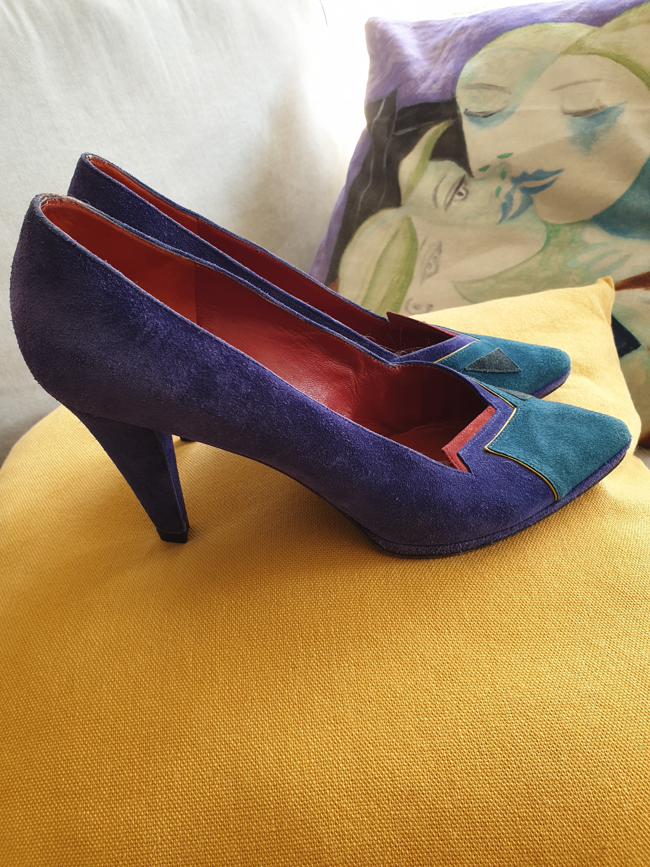 Splendidi tacchi vintage YSL Scarpe vintage in pelle scamosciata