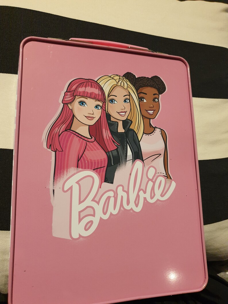 Barbie tin Metal tin Barbie Rectangular tin Better together tin Barbie Carry case image 2