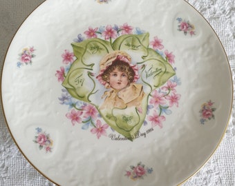 Splendido piatto Royal Doulton San Valentino del 1984 piatto da collezione lt misura 21 cm Piatto decorativo piatto in ceramica Poesia d'amore sul retro