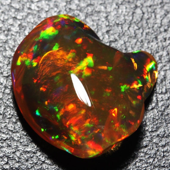 Remarkable 4.75 Carat Multi Color Natural Mexican Fire Opal