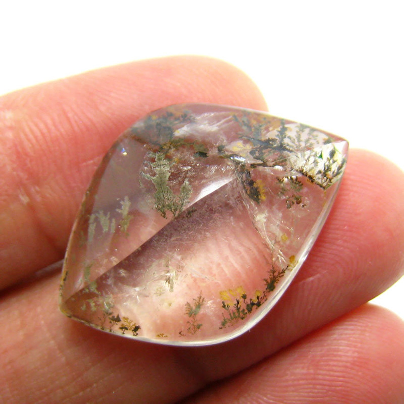 Outstanding Natural 22.72ct Dendritic Quartz Cab Gem Etsy