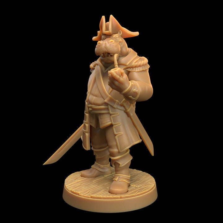 Hippofolk | Giff Gunfighter | Miniature for Tabletop games like D D and War  Gaming