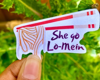 Lo Mein Die Cut Sticker | Food Pun Sticker