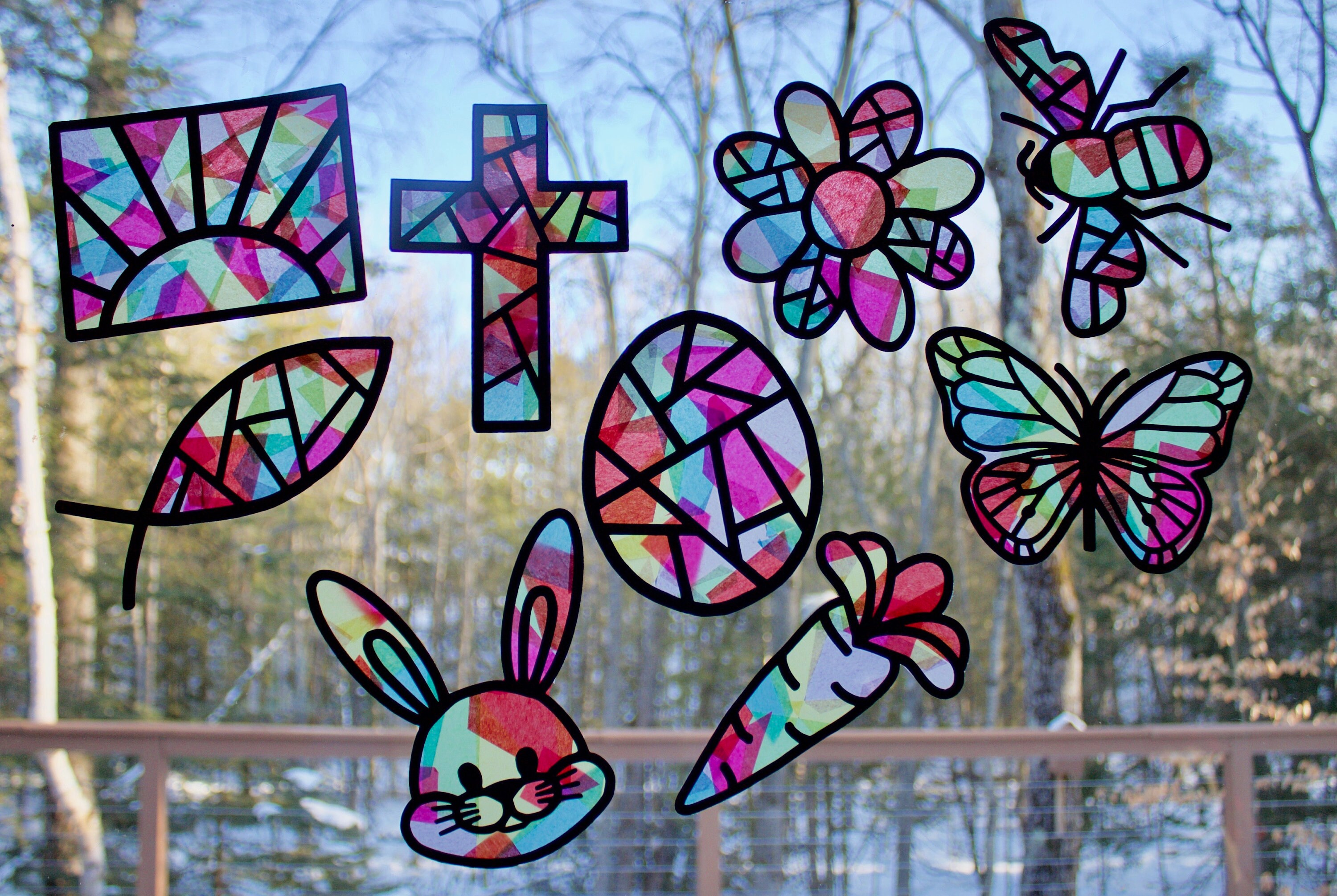 DIY Suncatcher Kit Easter Suncatcher Cross Suncatcher Etsy
