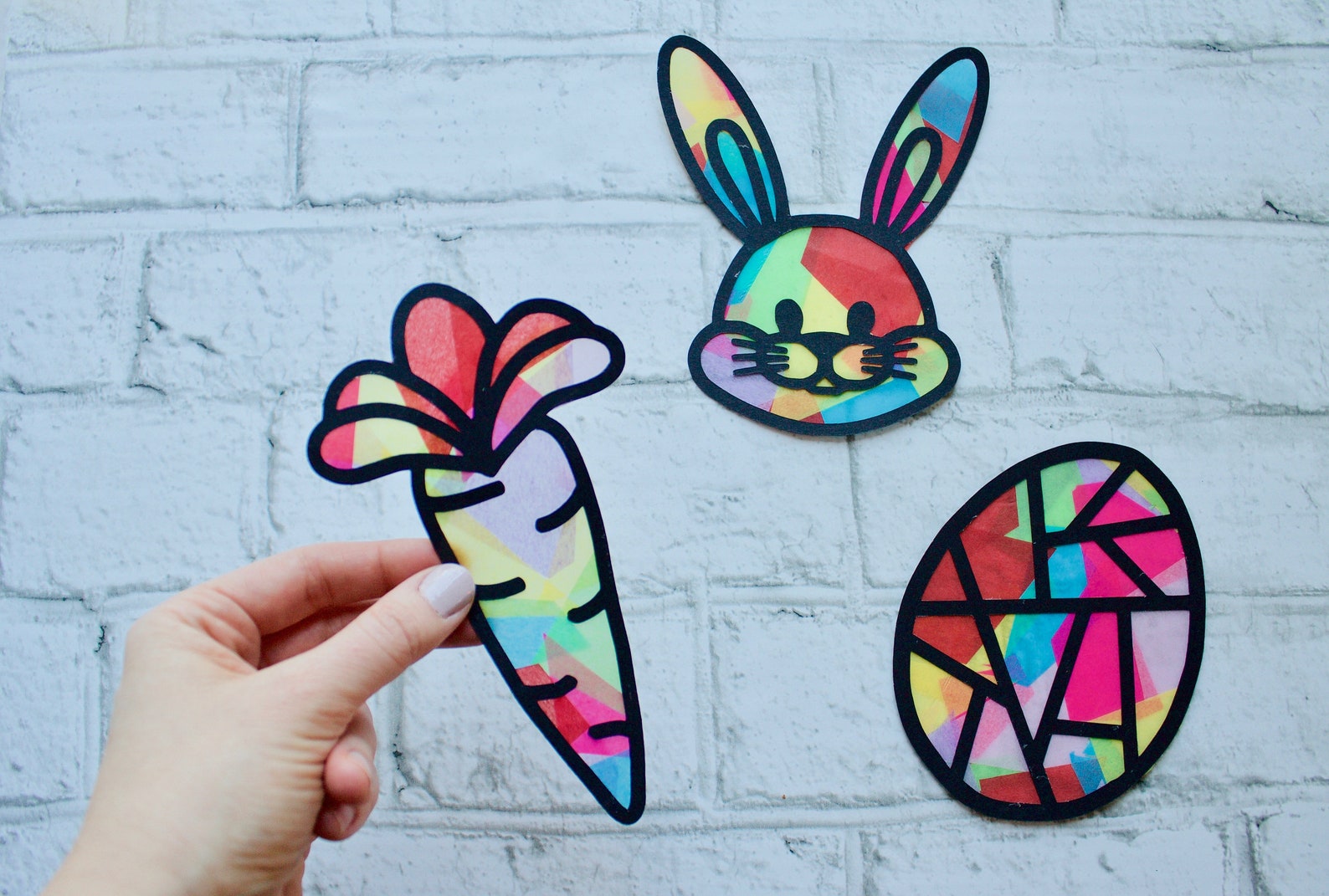 Suncatcher Kit Easter Bunny Suncatcher Easter Egg Etsy