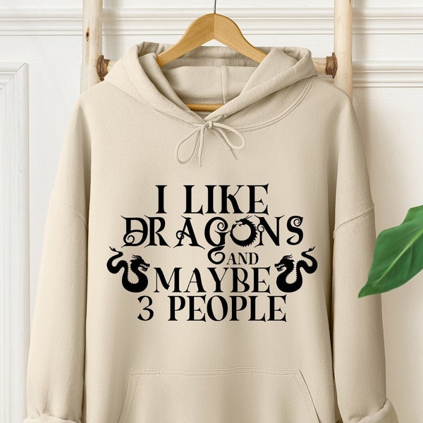 I Like Dragons And Maybe Like 3 People Shirt, Dragon Sweatshirt, Dragon Lovers Shirt,Sarcastic Dragon Gifts,Funny Dragon Shirt, Ironi Shirt