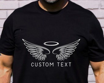Custom Angel Wings Sweatshirt, Women Graphic Tee, Angel Mama Shirt, Gifts for Mom, Mothers Day Gift, Gifts for Her, Gift for Him