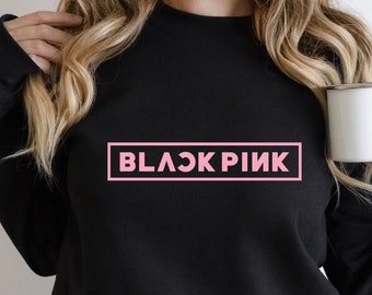 Black pink sweatshirt kpop hotsell