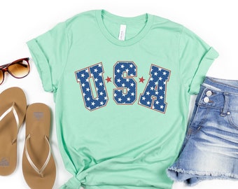 USA Shirt, 4th of July Shirt, Big Usa Shirt, USA Comfort Colors Shirt, Usa Flag Tee, Usa  Tee, USA Shirt