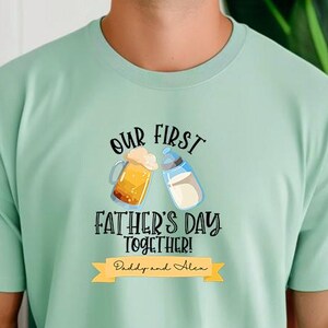 New Dad Shirt, dad girl baby shirt, Matching Father Baby Shirt, new daddy tees, dad boy baby tee, Funny Our First Shirt, New Dad Tees